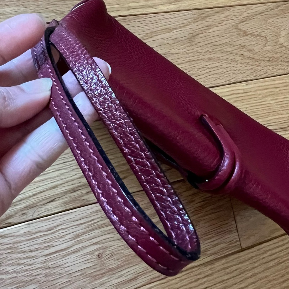Burberry Burgundy Leather Wristlet Clutch - Picture 5 of 10